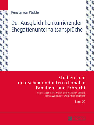 cover image of Der Ausgleich konkurrierender Ehegattenunterhaltsansprüche